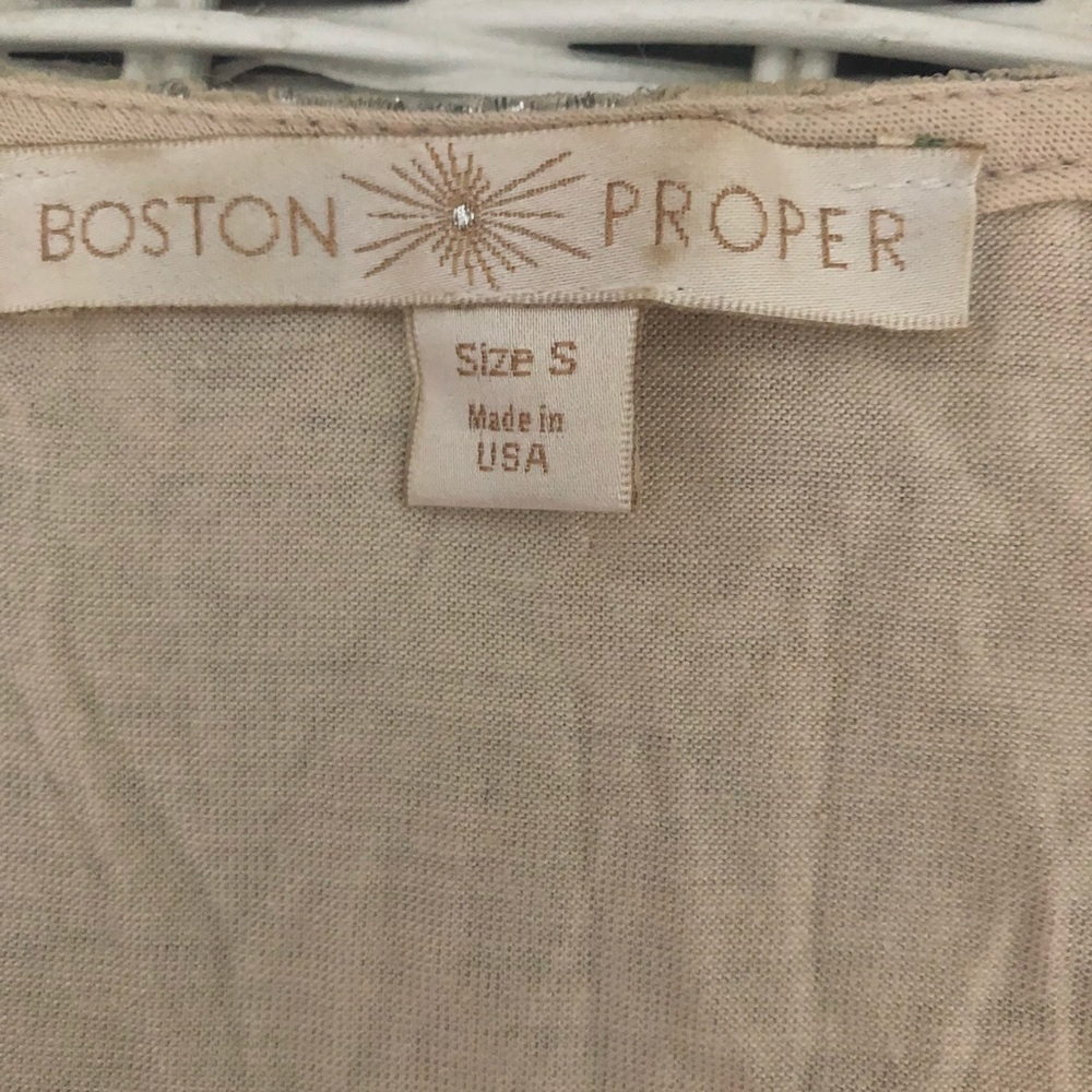 Boston Proper Metallic Lace Tank Top - Picture 3 of 4